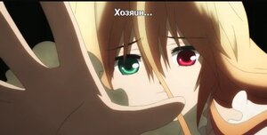 Rating: Safe Score: 0 Tags: 1girl brown_hair close-up costume_switch face green_eyes hair_between_eyes image looking_at_viewer red_eyes solo User: admin