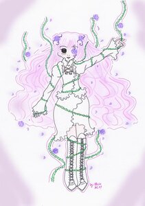 Rating: Safe Score: 0 Tags: 1girl boots dress flower full_body hair_ornament image kirakishou leaf long_hair personification plant see-through solo vines User: admin