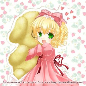 Rating: Safe Score: 0 Tags: 1girl blonde_hair bow cup dress drill_hair food fruit green_eyes hair_bow heart hina_ichigo hinaichigo image long_sleeves looking_at_viewer object_namesake open_mouth pink_bow pink_dress ribbon short_hair smile solo strawberry User: admin