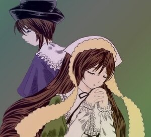 Rating: Safe Score: 0 Tags: 2girls back-to-back brown_hair closed_eyes dress green_dress hands_clasped hands_together hat image long_hair long_sleeves multiple_girls own_hands_together pair siblings simple_background sisters souseiseki suiseiseki twins very_long_hair User: admin