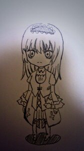 Rating: Safe Score: 0 Tags: 1girl bangs closed_mouth dress eyebrows_visible_through_hair frown full_body holding image itsumi_erika long_hair long_sleeves looking_at_viewer solo standing suigintou traditional_media User: admin