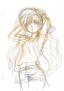 Rating: Safe Score: 0 Tags: 1girl image kirakishou long_hair monochrome mouth_hold pants sketch solo striped striped_panties underwear User: admin
