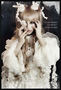 Rating: Safe Score: 0 Tags: 1girl bangs blonde_hair dress flower hands hands_on_own_face kirakishou lips long_sleeves rose solo upper_body white_dress white_flower white_rose User: admin