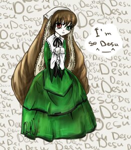 Rating: Safe Score: 0 Tags: 1girl brown_hair dress green_dress green_eyes head_scarf heterochromia image long_hair long_sleeves looking_at_viewer red_eyes solo suiseiseki very_long_hair User: admin