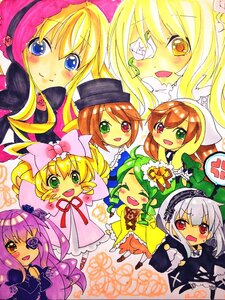 Rating: Safe Score: 0 Tags: 6+girls auto_tagged blonde_hair blue_eyes bow brown_hair dress eyepatch flower green_eyes green_hair hat heterochromia hina_ichigo image kanaria long_hair multiple multiple_girls purple_hair red_eyes short_hair smile souseiseki suigintou suiseiseki tagme top_hat twintails User: admin