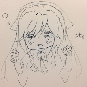 Rating: Safe Score: 0 Tags: 1girl braid dress greyscale image long_hair maid_headdress monochrome solo suiseiseki traditional_media User: admin