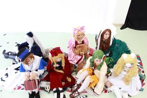 Rating: Safe Score: 0 Tags: 6+girls bird blonde_hair book bow brown_hair closed_eyes dress green_hair hat hina_ichigo long_hair multiple_boys multiple_cosplay multiple_girls short_hair siblings sleeping tagme User: admin