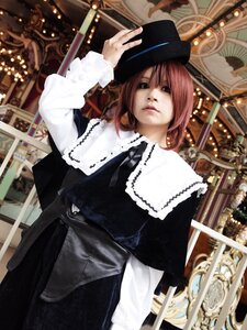 Rating: Safe Score: 0 Tags: 1girl capelet dress expressionless hat lace long_sleeves necktie pink_hair solo souseiseki User: admin
