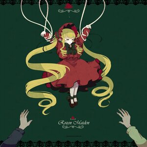 Rating: Safe Score: 0 Tags: 1girl 2girls blonde_hair bonnet bow dress hands heart image long_hair long_sleeves multiple_girls red_dress shinku shoes solo solo_focus twintails very_long_hair User: admin