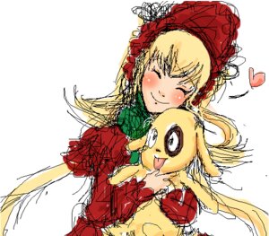 Rating: Safe Score: 0 Tags: 1girl beanie blonde_hair blush bonnet closed_eyes dress hat image long_hair long_sleeves oekaki pokemon_(creature) red_dress shinku simple_background sketch smile solo upper_body white_background User: admin