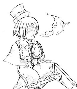 Rating: Safe Score: 0 Tags: 1girl capelet greyscale image long_sleeves monochrome short_hair sitting solo souseiseki striped User: admin