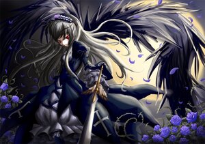 Rating: Safe Score: 0 Tags: 1girl black_rose black_wings blue_flower blue_rose cross dress flower frills hairband image long_hair long_sleeves petals pink_flower pink_rose purple_flower purple_rose red_eyes rose rose_petals silver_hair solo suigintou sword very_long_hair weapon wings User: admin