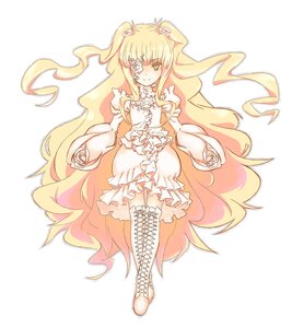 Rating: Safe Score: 0 Tags: 1girl 86800 blonde_hair boots cross-laced_footwear doll_joints dress eyepatch flower frills image kirakishou knee_boots long_hair rose solo striped vertical_stripes very_long_hair yellow_eyes User: admin