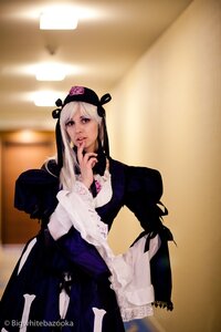 Rating: Safe Score: 0 Tags: 1girl blurry dress flower frills hand_to_own_mouth hat lips lipstick long_hair long_sleeves makeup ribbon rose solo suigintou User: admin
