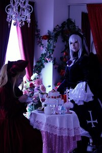 Rating: Safe Score: 0 Tags: curtains dress flower indoors long_hair multiple_girls solo suigintou veil window User: admin