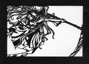 Rating: Safe Score: 0 Tags: 1girl auto_tagged barasuishou black_border border dress greyscale image long_hair looking_at_viewer monochrome puffy_sleeves simple_background solo traditional_media very_long_hair User: admin