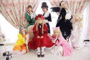Rating: Safe Score: 0 Tags: 6+girls angel_wings blonde_hair blue_eyes bow brown_hair closed_eyes curtains dress hat long_hair mary_janes multiple_cosplay multiple_girls short_hair silver_hair sitting suigintou tagme white_legwear wings User: admin