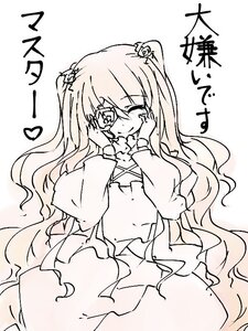 Rating: Safe Score: 0 Tags: 1girl dress eyepatch flower hair_flower hands_on_own_face heart image kirakishou long_hair long_sleeves monochrome smile solo tears two_side_up very_long_hair wavy_hair User: admin