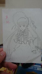 Rating: Safe Score: 0 Tags: 1girl auto_tagged bangs bonnet dress frills image long_hair long_sleeves looking_at_viewer monochrome photo shinku solo standing very_long_hair User: admin