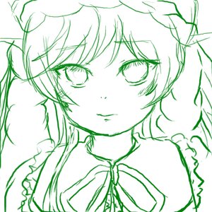 Rating: Safe Score: 0 Tags: 1girl green_theme image looking_at_viewer monochrome solo suiseiseki upper_body User: admin
