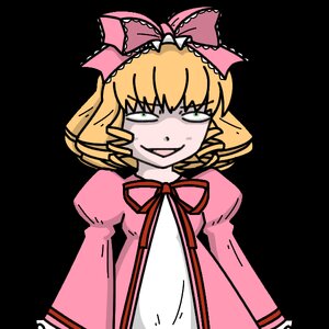 Rating: Safe Score: 0 Tags: 1girl blonde_hair bow dress green_eyes hina_ichigo hinaichigo image pink_bow puffy_sleeves ribbon shaded_face short_hair solo sweatdrop transparent_background User: admin