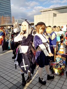 Rating: Safe Score: 0 Tags: blonde_hair checkered cloud hat long_hair multiple_boys multiple_cosplay multiple_girls tagme tile_floor tiles User: admin