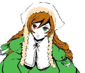 Rating: Safe Score: 0 Tags: 1girl :o brown_hair dress frills green_dress green_eyes heterochromia image long_hair long_sleeves looking_at_viewer open_mouth red_eyes simple_background solo suiseiseki upper_body very_long_hair white_background User: admin