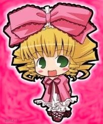 Rating: Safe Score: 0 Tags: 1girl :d blonde_hair blush bow chibi dress frills full_body green_eyes hair_bow hina_ichigo hinaichigo image long_sleeves looking_at_viewer open_mouth pink_background pink_bow short_hair smile solo User: admin