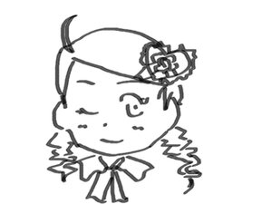 Rating: Safe Score: 0 Tags: 1girl blush closed_eyes greyscale hair_ornament image kanaria monochrome simple_background smile solo striped tomoe_mami vertical_stripes white_background User: admin