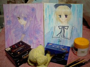 Rating: Safe Score: 0 Tags: 2girls barasuishou blonde_hair blue_eyes heterochromia image long_hair multiple_girls pair photo photo_(object) purple_eyes short_hair souseiseki traditional_media User: admin