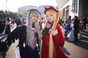 Rating: Safe Score: 0 Tags: 6+boys 6+girls blonde_hair blurry blurry_background crowd depth_of_field dress hat long_hair long_sleeves looking_at_viewer multiple_boys multiple_cosplay multiple_girls outdoors photo realistic solo_focus tagme User: admin