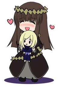 Rating: Safe Score: 0 Tags: 1girl blonde_hair blush brown_hair chibi closed_eyes doll dress enju_maiden heart keikoutou kokuyouseki long_hair pair smile solo striped User: admin
