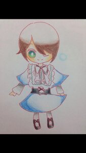Rating: Safe Score: 0 Tags: 1girl black_border capelet frills green_eyes image letterboxed long_sleeves looking_at_viewer pillarboxed ribbon short_hair simple_background smile solo souseiseki standing User: admin