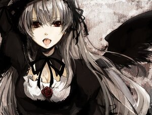 Rating: Safe Score: 0 Tags: 1girl bad_id bad_pixiv_id black_dress black_wings breasts commentary_request dress feathered_wings flower hairband image long_hair long_sleeves looking_at_viewer medium_breasts open_mouth photoshop_(medium) purple_eyes red_eyes red_flower red_rose ribbon rin_(royal) rose rozen_maiden silver_hair solo suigintou tongue tongue_out upper_body wings User: admin