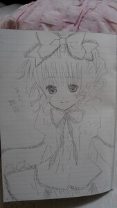 Rating: Safe Score: 0 Tags: 1girl bow graphite_(medium) greyscale hair_bow hinaichigo image kirisame_marisa looking_at_viewer monochrome photo sketch smile solo traditional_media User: admin