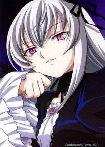 Rating: Safe Score: 0 Tags: 1girl black_ribbon dress flower frills hair_ribbon image lolita_fashion long_hair long_sleeves looking_at_viewer purple_eyes purple_rose ribbon rose silver_hair solo suigintou upper_body User: admin