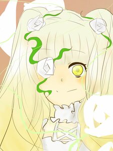 Rating: Safe Score: 0 Tags: 1girl bangs blush closed_mouth eyepatch flower image kirakishou long_hair looking_at_viewer solo veil yellow_eyes User: admin