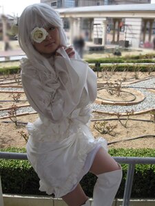 Rating: Safe Score: 0 Tags: 1girl blurry building depth_of_field dress eyepatch kirakishou lips photo photo_background solo white_dress User: admin