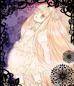 Rating: Safe Score: 0 Tags: 1girl blonde_hair dress flower frills green_eyes hair_ornament image kirakishou long_hair long_sleeves rose solo thorns very_long_hair User: admin