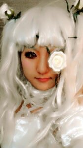 Rating: Safe Score: 0 Tags: 1girl auto_tagged bangs blunt_bangs eyelashes flower kirakishou lips long_hair rose solo white_flower white_hair white_rose User: admin