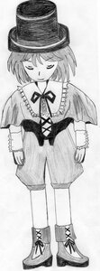Rating: Safe Score: 0 Tags: 1girl boots capelet closed_eyes full_body greyscale hat image long_sleeves monochrome nagae_iku ribbon short_hair solo souseiseki standing top_hat User: admin