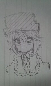 Rating: Safe Score: 0 Tags: 1girl crying crying_with_eyes_open frills image long_sleeves looking_at_viewer monochrome short_hair sketch smile solo souseiseki string tears traditional_media upper_body wide_sleeves User: admin