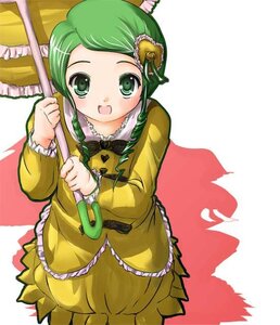 Rating: Safe Score: 0 Tags: 1girl :d artist_request black_bow blush bow cowboy_shot dress frills full_body green_eyes green_hair hair_ornament holding image kanaria long_sleeves looking_at_viewer open_mouth parasol rozen_maiden shadow shirt short_hair skirt smile solo umbrella yellow_dress yellow_shirt yellow_skirt User: admin