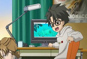 Rating: Safe Score: 0 Tags: 1boy 1girl black_hair brown_hair computer glasses human image labcoat pair sakurada_jun sakurada_nori screenshot User: admin