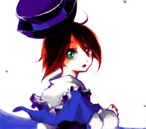 Rating: Safe Score: 0 Tags: 1girl :o ahoge brown_hair dress frills green_eyes hat hat_removed headwear_removed heterochromia image iseki_(kuroshura_no_tabiji) long_sleeves looking_at_viewer looking_back oekaki red_eyes rozen_maiden short_hair simple_background solo souseiseki striped top_hat upper_body white_background wind User: admin