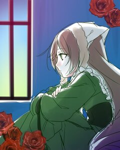 Rating: Safe Score: 0 Tags: 1girl apron blue_rose bouquet brown_hair dress flower green_dress green_eyes image long_hair long_sleeves night pink_flower pink_rose profile purple_rose red_flower red_rose rose rose_petals sky solo suiseiseki thorns vase yellow_flower yellow_rose User: admin