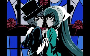 Rating: Safe Score: 0 Tags: 2girls blue_eyes blue_hair flower hat holding_hands image long_hair multiple_girls pair short_hair souseiseki suiseiseki User: admin