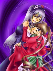 Rating: Safe Score: 0 Tags: 2girls blonde_hair blue_eyes brown_hair dress frills hairband hug image long_hair long_sleeves multiple_girls nail_polish pair red_dress red_eyes red_nails shinku suigintou very_long_hair yuri User: admin