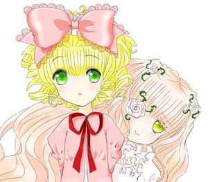 Rating: Safe Score: 0 Tags: 2girls blonde_hair bow dress flower green_eyes hair_bow hina_ichigo hinaichigo image kirakishou long_hair multiple_girls pair pink_bow pink_dress pink_rose ribbon rose smile white_flower white_rose yellow_eyes yellow_rose User: admin