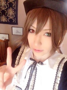 Rating: Safe Score: 0 Tags: 1girl black_neckwear brown_hair closed_mouth frills heterochromia lips looking_at_viewer red_eyes ribbon smile solo souseiseki User: admin